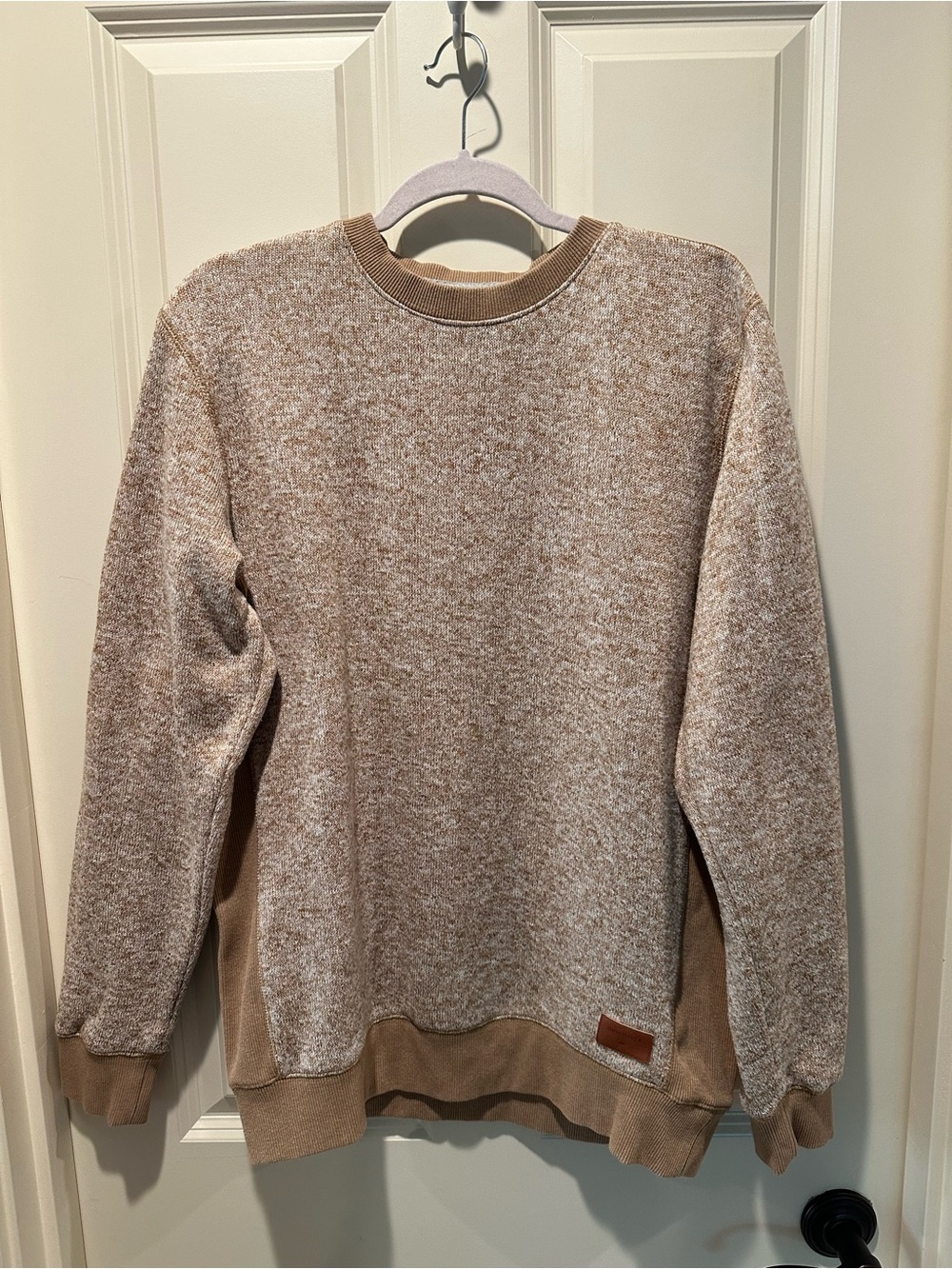 Quiksilver Men's Crewneck Sweater in Beige Heather